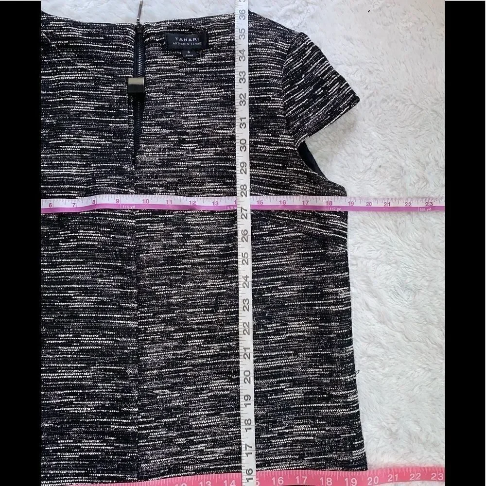 Tahari ASL  Ivory Vanessa Tweed Shift dress - Picture 5 of 8